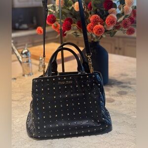Miu Miu Black Studded Shoulder/Tote Bag